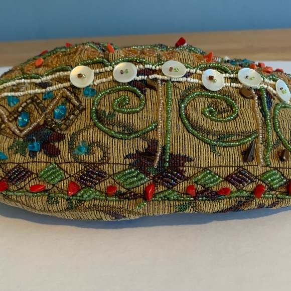 Beaded Tapestry Boho Hobo Shoulder Bag - Picture 11 of 13